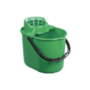 Purcho 12 litre deluxe mop bucket with cone wringer green for commercial cleaning UK