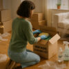 essential new home cleaning kit with gloves, sprays, and cleaning supplies from Purcho