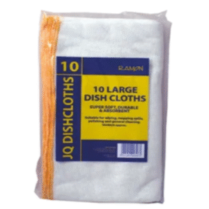 Large White JQ Dishcloths - Yellow
