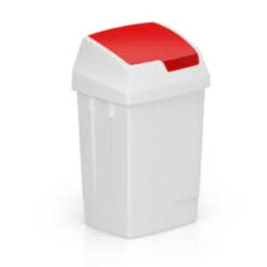 Lindy 50 litre swing bin with red colour-coded lid Purcho